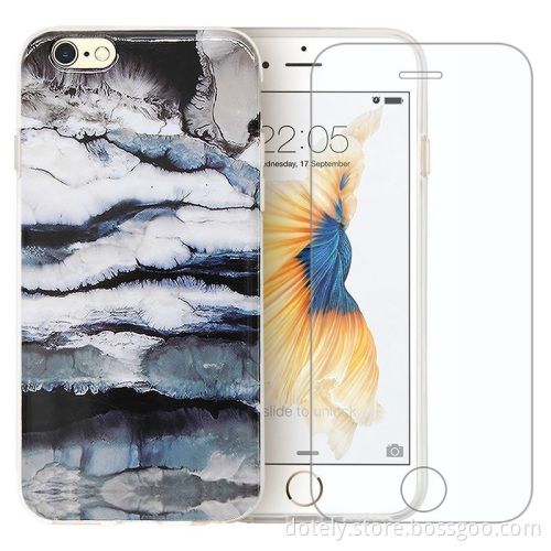 Marble Design Stone Soft Gel Rubber TPU Cover Case